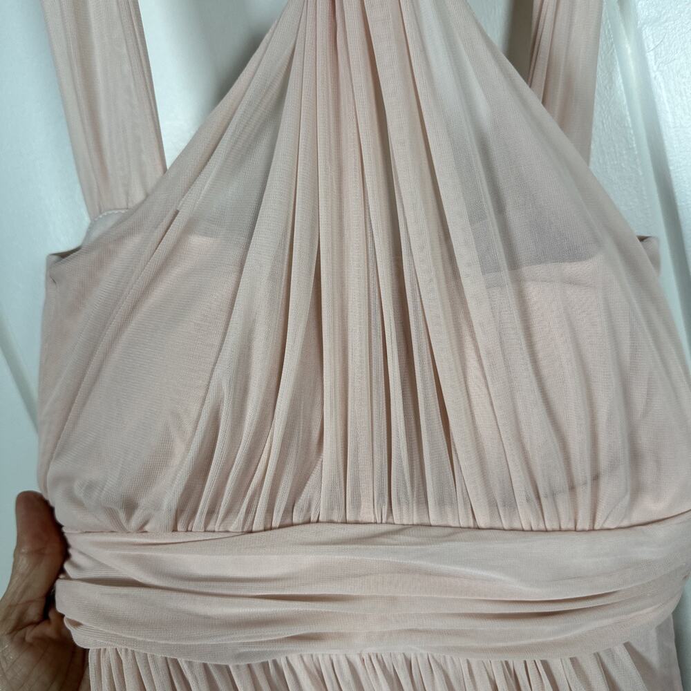 Birdy Grey Dress XS Pale Blush Kiko Halter Formal‎ Bridesmaid Maxi Dress NWT! - Picture 4 of 12